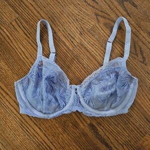 Unpadded bra with embroidered detail